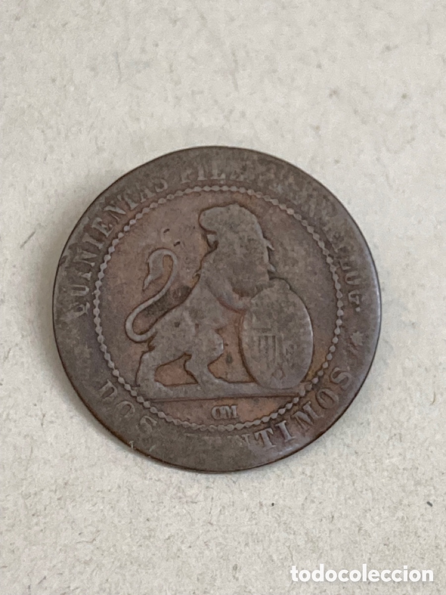 Monedas de Espa&ntilde;a: Moneda de dos c&eacute;ntimos 1870 - Foto 2