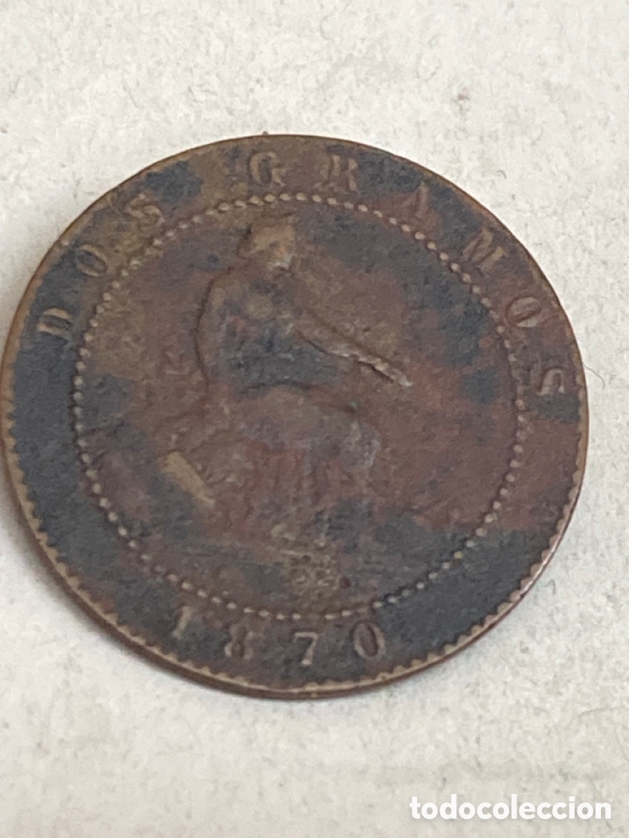 Monedas de Espa&ntilde;a: Moneda de dos c&eacute;ntimos 1870 - Foto 1