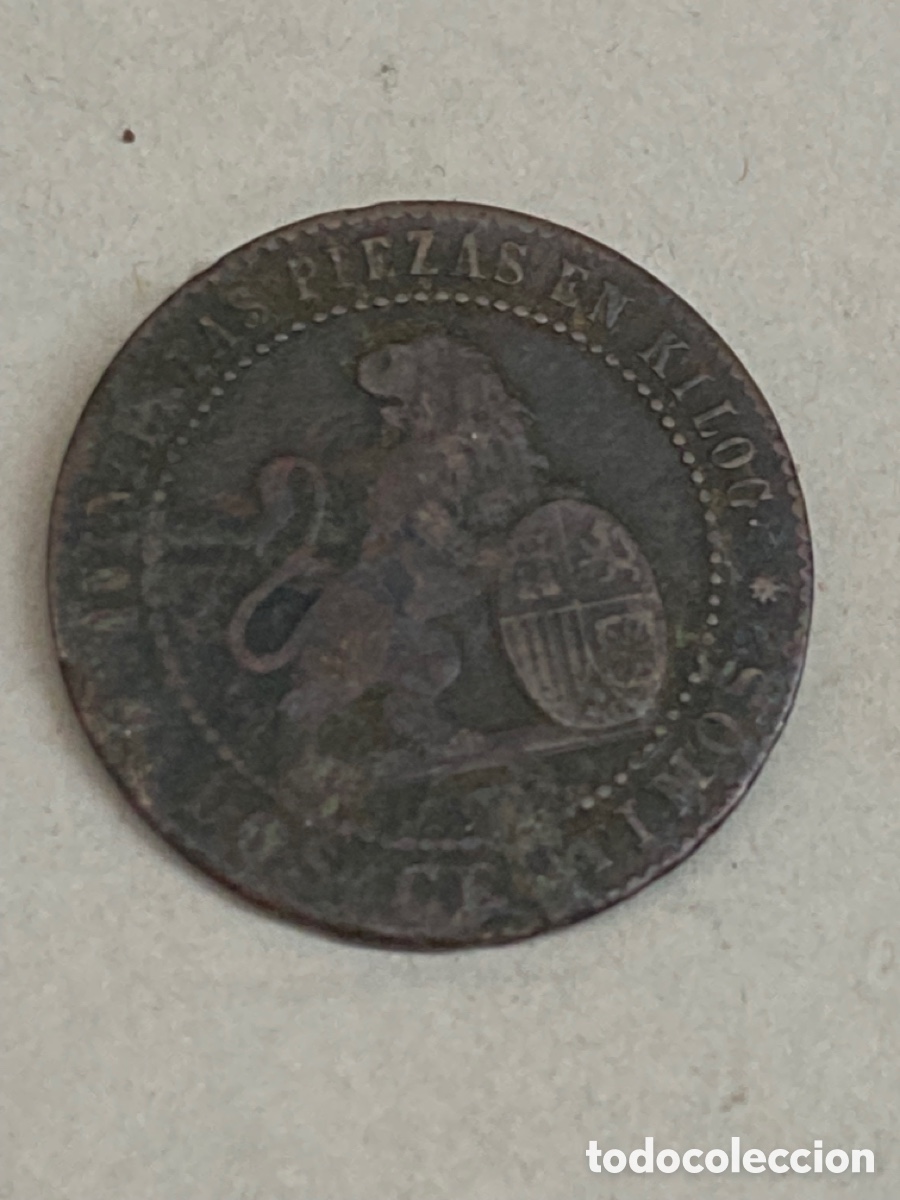 Monedas de Espa&ntilde;a: Moneda de dos c&eacute;ntimos 1870 - Foto 1