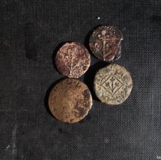 Monedas de España: CONJUNTO DE 4 MONEDAS MEDIAVALES PUGESA - LERIDA SIGLOS XV A XVIII. Lote 395381434
