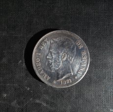 Monedas de España: MONEDA DE PLATA 5 PESETAS AMADEO I 1871 23 GRAMOS. Lote 395382069