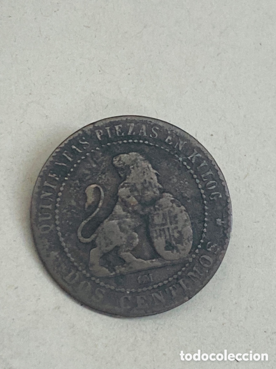 Monedas de Espa&ntilde;a: Moneda de dos c&eacute;ntimos 1870 - Foto 1