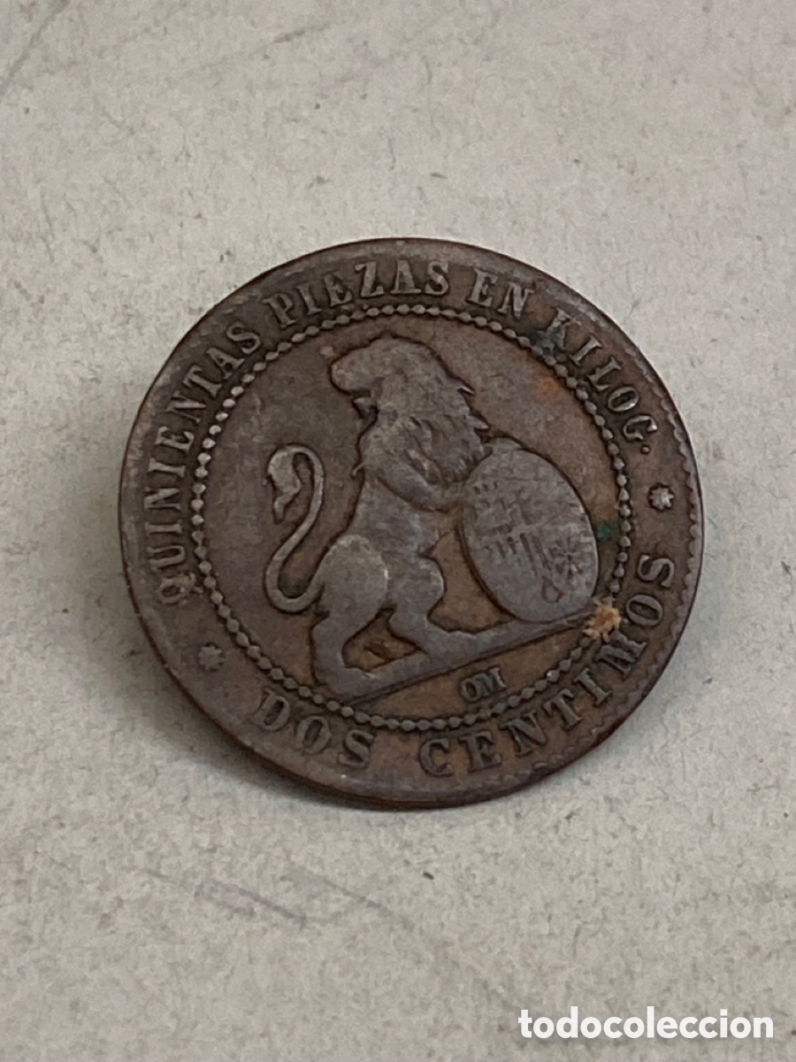 Monedas de Espa&ntilde;a: Moneda de dos c&eacute;ntimos 1870 - Foto 1
