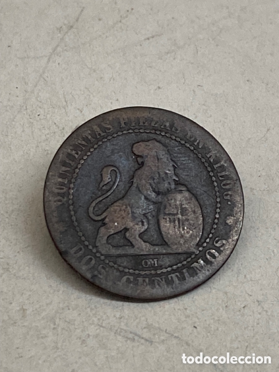 Monedas de Espa&ntilde;a: Moneda de dos c&eacute;ntimos 1870 - Foto 1