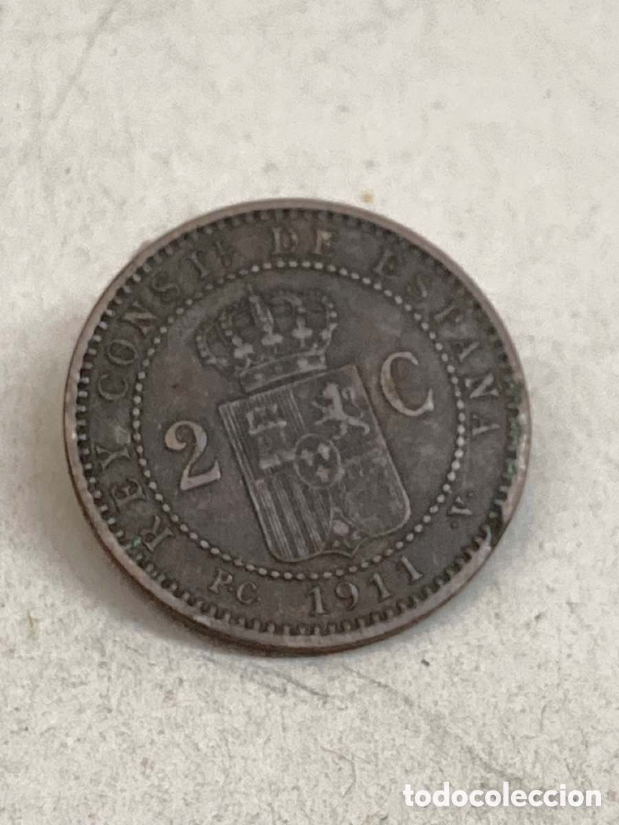 Monedas de Espa&ntilde;a: Moneda de dos c&eacute;ntimos 1911 - Foto 1