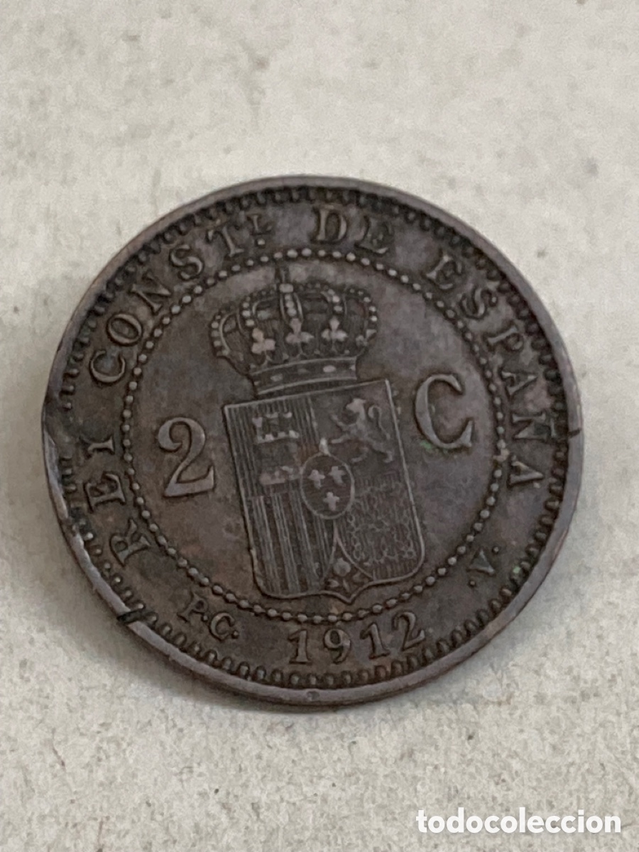 Monedas de Espa&ntilde;a: Moneda de dos c&eacute;ntimos 1912 - Foto 1