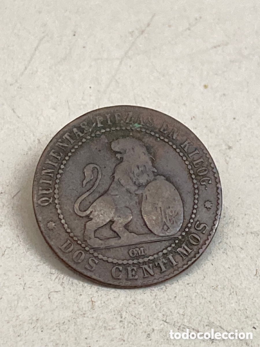 Monedas de Espa&ntilde;a: Moneda de dos c&eacute;ntimos 1870 - Foto 1