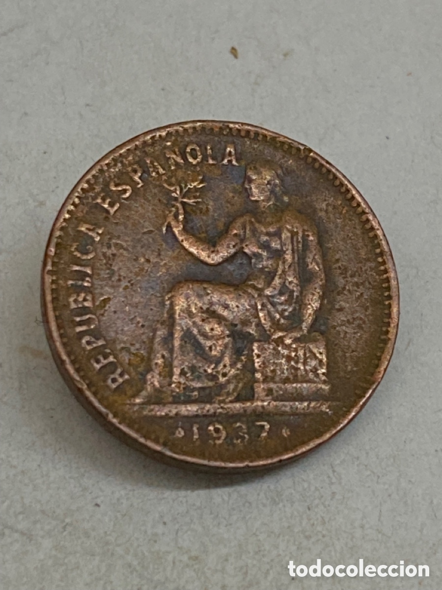 Monedas de Espa&ntilde;a: Moneda de 50 c&eacute;ntimos 1937 - Foto 2
