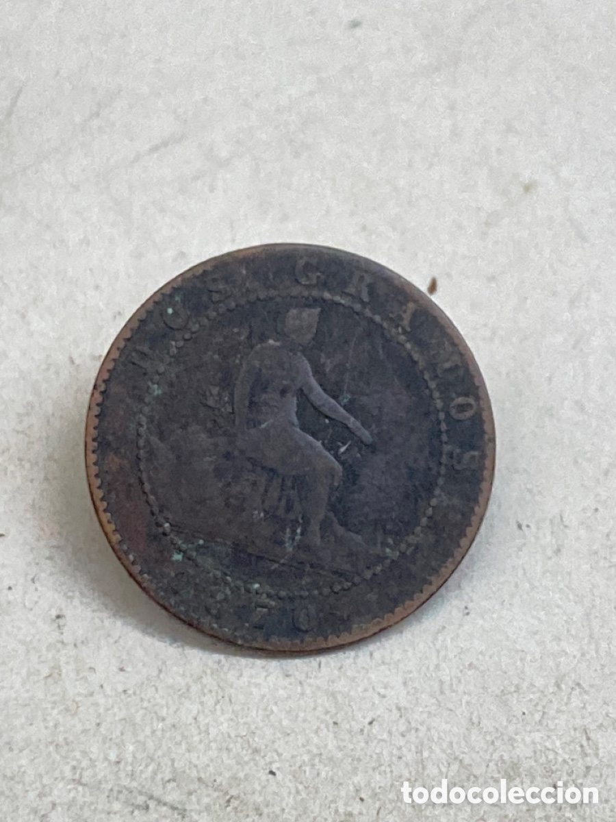 Monedas de Espa&ntilde;a: Moneda dos c&eacute;ntimos 1870 - Foto 2