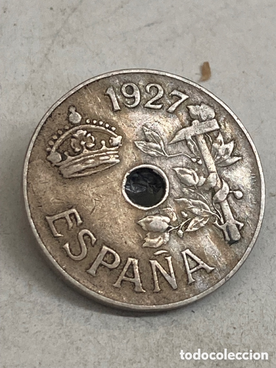 Monedas de Espa&ntilde;a: Moneda 25 c&eacute;ntimos 1927 - Foto 1