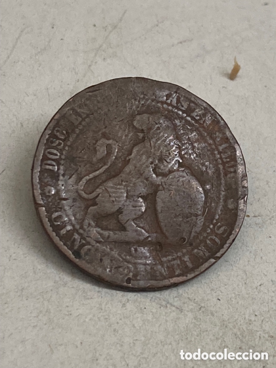 Monedas de Espa&ntilde;a: Moneda cinco c&eacute;ntimos 1870 - Foto 2