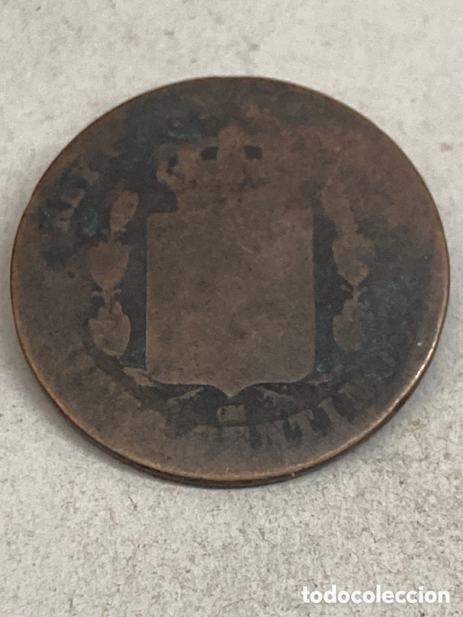 Monedas de Espa&ntilde;a: Moneda de cinco c&eacute;ntimos 1870 - Foto 2