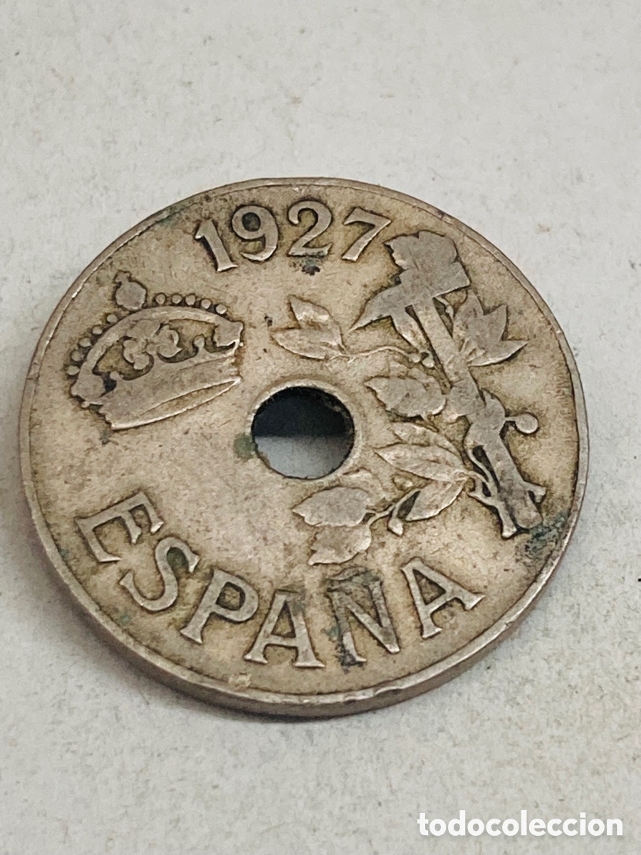 Monedas de Espa&ntilde;a: Moneda de veinticinco c&eacute;ntimos 1927 - Foto 1