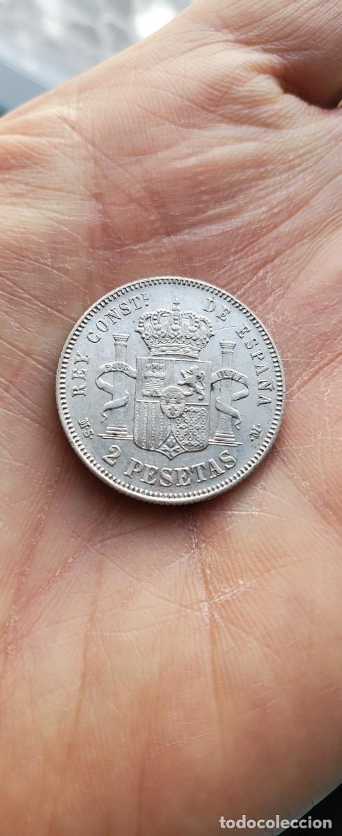 Monedas de Espa&ntilde;a: SIN CIRCULAR 2 pesetas 1884 Alfonso Xll - Foto 2