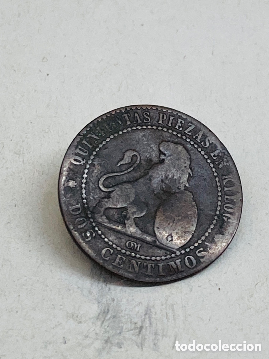 Monedas de Espa&ntilde;a: Moneda dos c&eacute;ntimos 1870 - Foto 1
