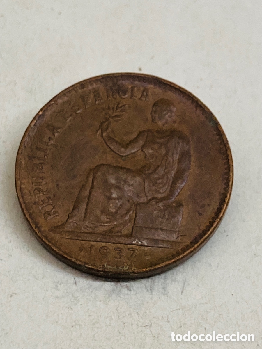 Monedas de Espa&ntilde;a: Moneda de 50 c&eacute;ntimos 1937 - Foto 2