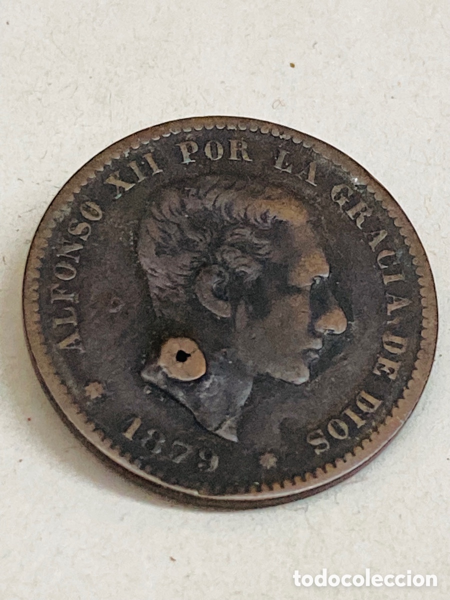 Monedas de Espa&ntilde;a: Moneda de cinco c&eacute;ntimos 1879 - Foto 1