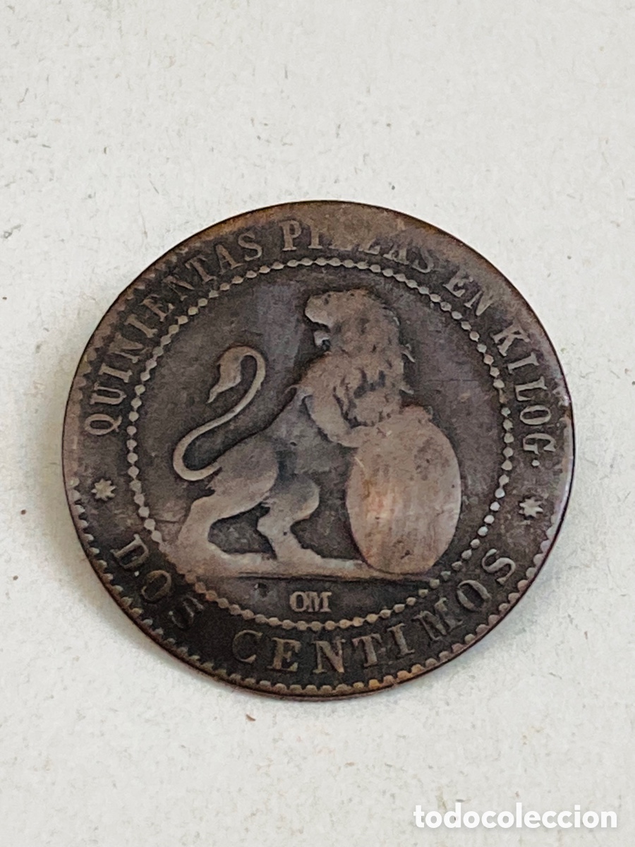 Monedas de Espa&ntilde;a: Moneda de dos c&eacute;ntimos 1870 - Foto 1