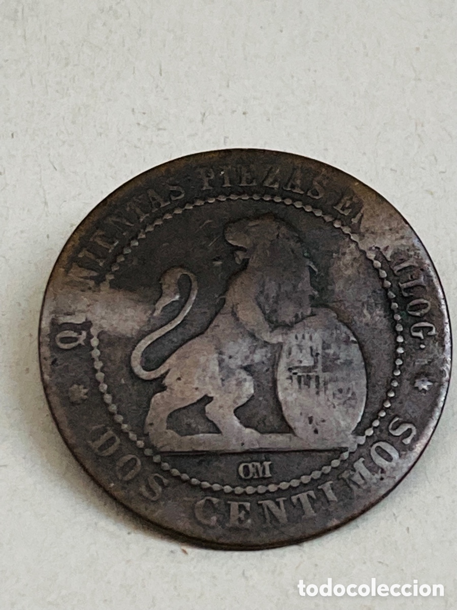 Monedas de Espa&ntilde;a: Moneda de dos c&eacute;ntimos 1870 - Foto 1