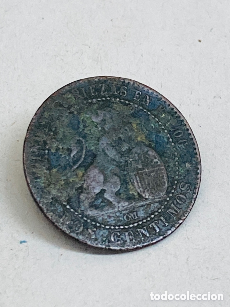 Monedas de Espa&ntilde;a: Moneda dos c&eacute;ntimos 1870 - Foto 2