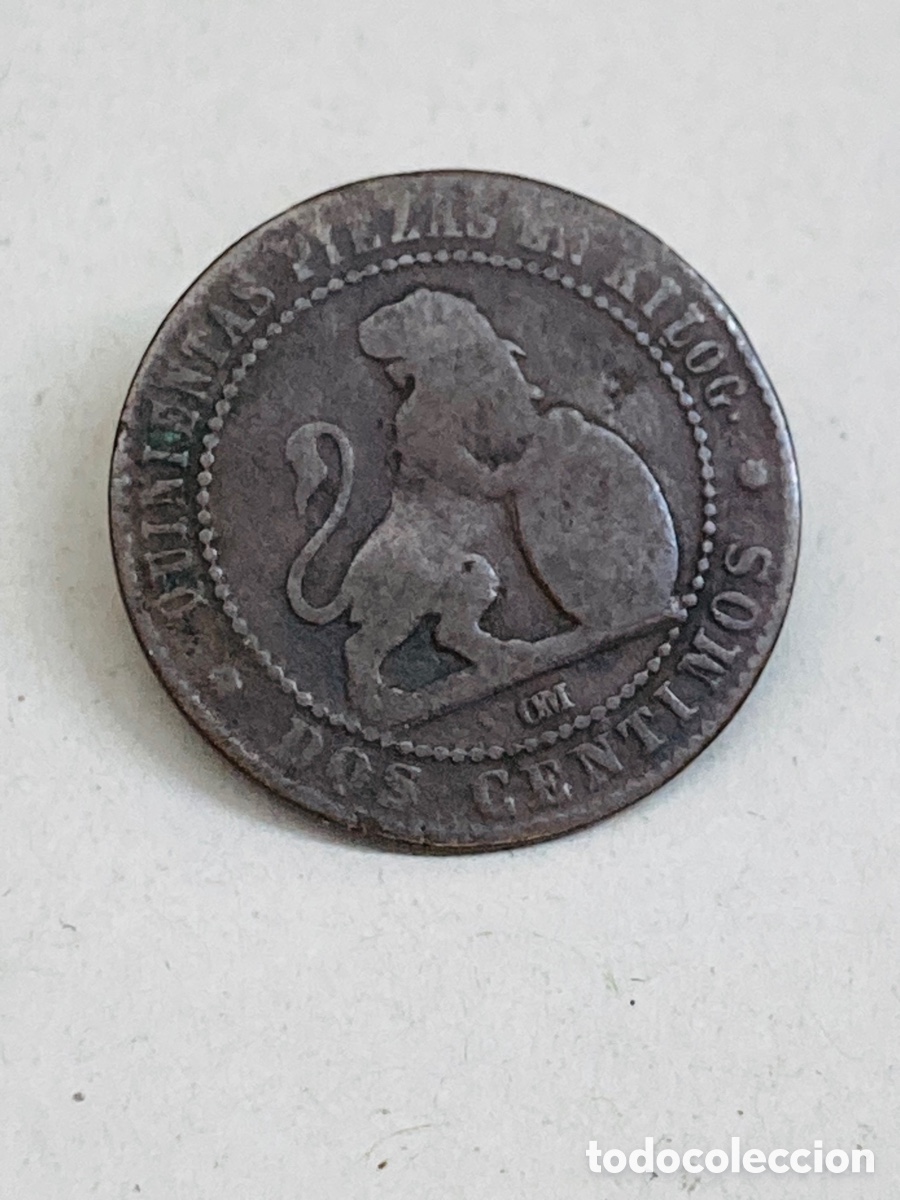 Monedas de Espa&ntilde;a: Moneda de dos c&eacute;ntimos 1870 - Foto 1