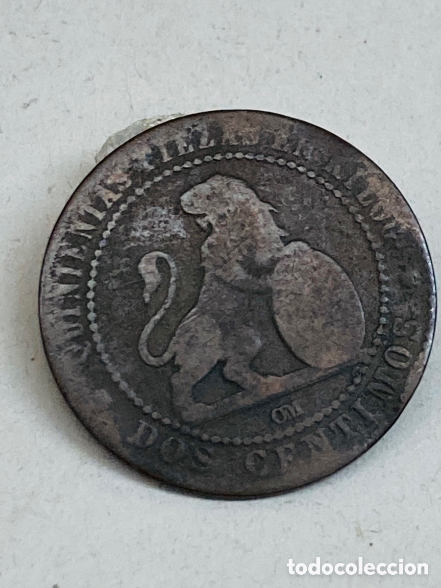 Monedas de Espa&ntilde;a: Moneda de dos c&eacute;ntimos 1870 - Foto 1