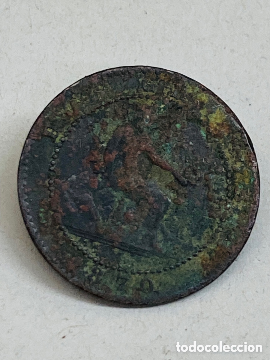 Monedas de Espa&ntilde;a: Moneda de dos c&eacute;ntimos 1870 - Foto 2