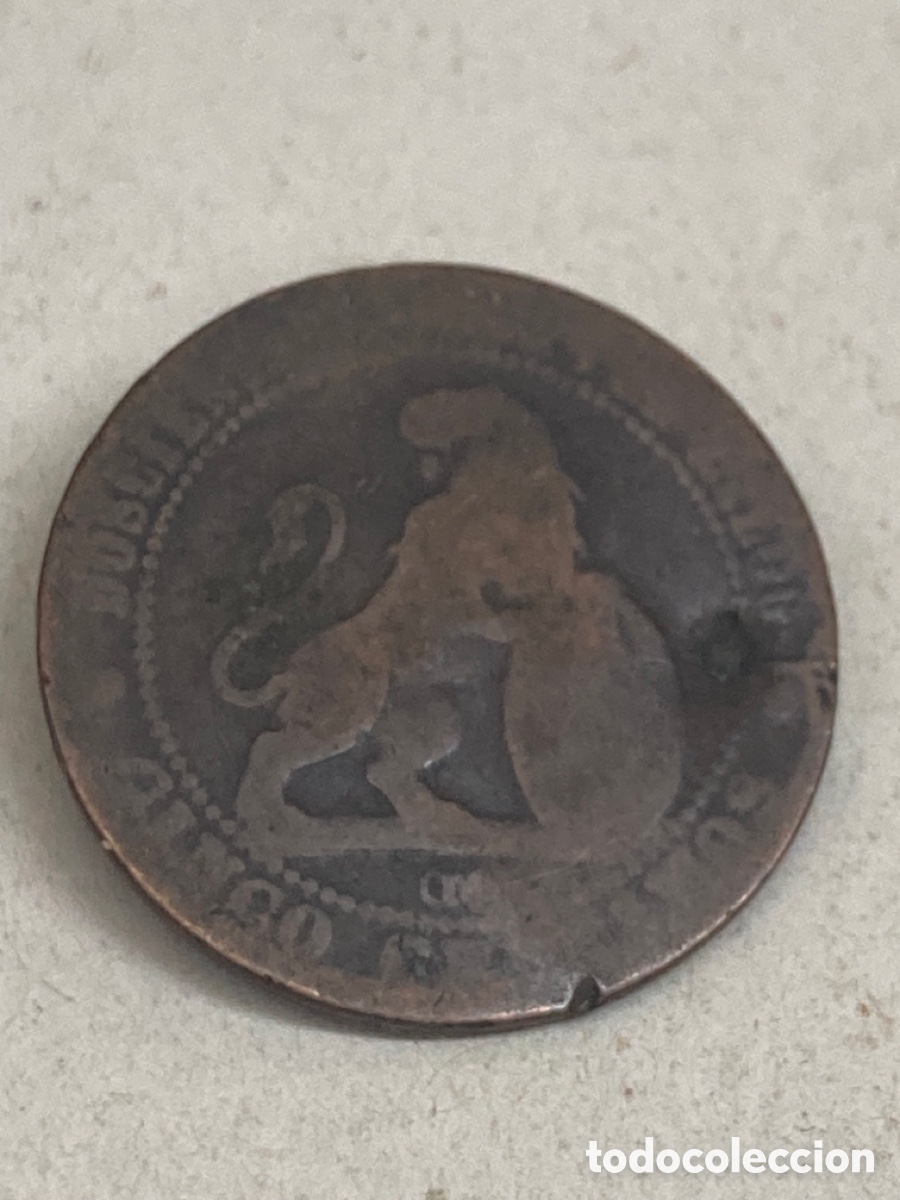 Monedas de Espa&ntilde;a: Moneda de cinco c&eacute;ntimos 1870 - Foto 2
