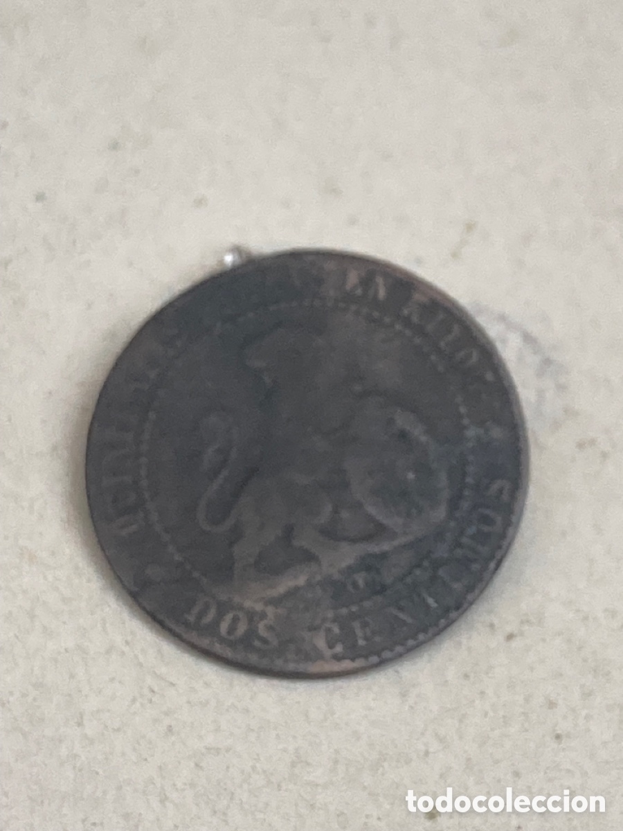 Monedas de Espa&ntilde;a: Moneda de dos c&eacute;ntimos 1870 - Foto 2