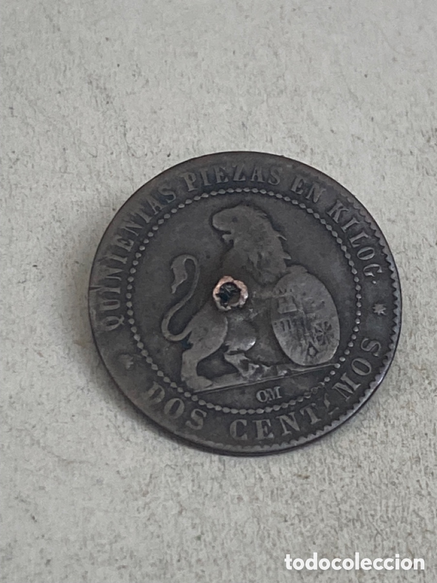 Monedas de Espa&ntilde;a: Moneda de dos c&eacute;ntimos 1870 - Foto 2