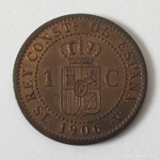 Monedas de España: MONEDA DE 1 CENTIMO DE ALFONSO XIII. AÑO 1906. SIN CIRCULAR. PRECIOSA. ORIGINAL.. Lote 396422719