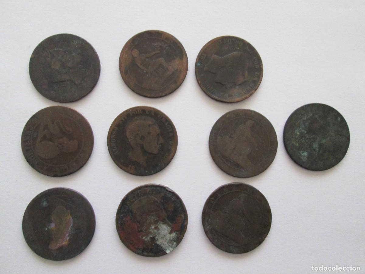 Monedas de Espa&ntilde;a: 10 MONEDAS DE COBRE DE 10 CENTIMOS REGULAR ONSERVAION - Foto 1