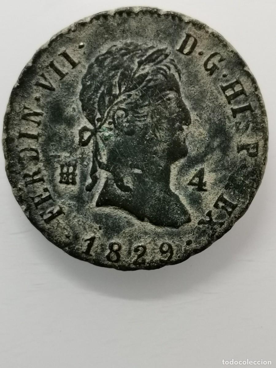 Monedas de Espa&ntilde;a: Fernando VII 4 Maraved&iacute;s 1829 Ceca Segovia. - Foto 7