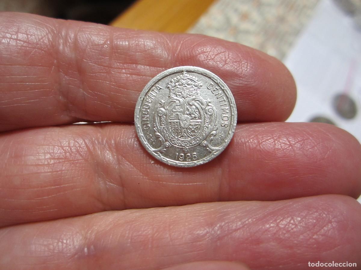 Monedas de Espa&ntilde;a: MONEDA DE 50 C&Eacute;NTIMOS DE PLATA DE ALFONSO XIII DE 1926 - Foto 2