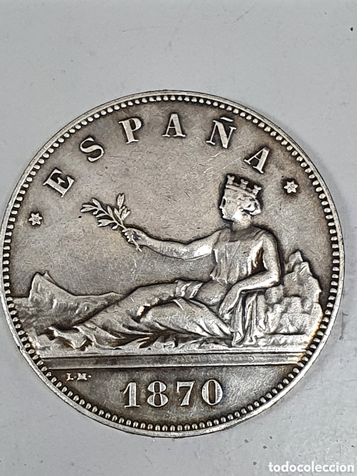 Monedas de Espa&ntilde;a: 5 pesetas plata 1870 *70 EBC+ - Foto 1
