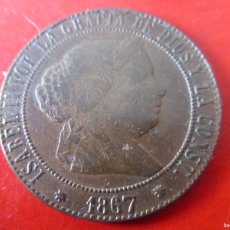 Monedas de España: ISABEL II. 5 CENTIMOS DE ESCUDO 1867 BARCELONA. Lote 397939499