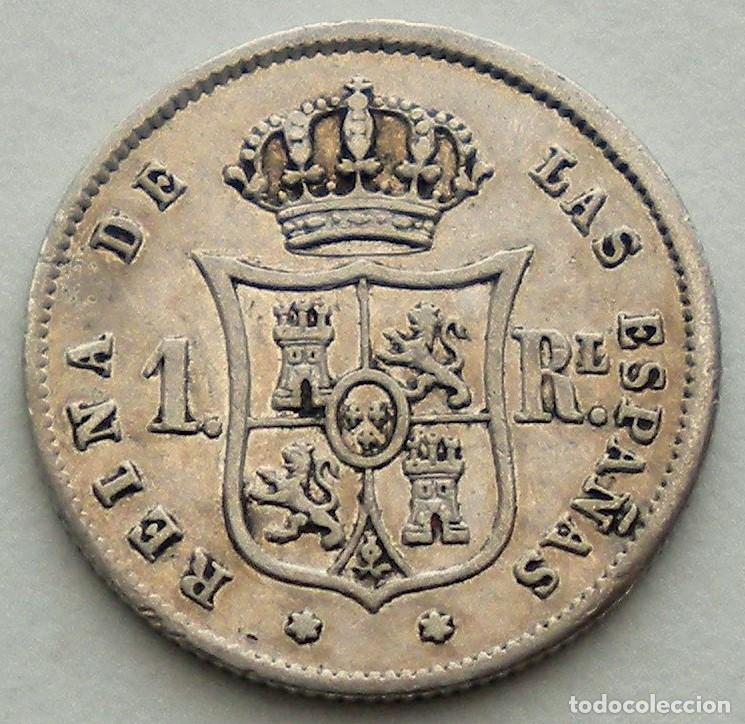Monedas de Espa&ntilde;a: 1 Real - Isabel II - 1860 - Madrid - Foto 2