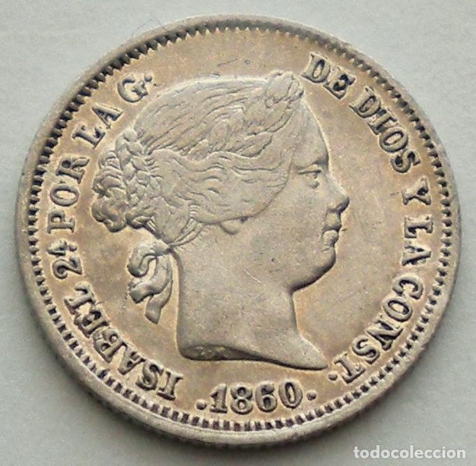 Monedas de Espa&ntilde;a: 1 Real - Isabel II - 1860 - Madrid - Foto 1
