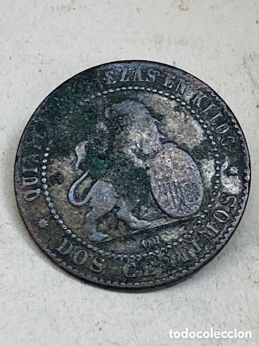 Monedas de Espa&ntilde;a: Moneda dos c&eacute;ntimos 1870 - Foto 1
