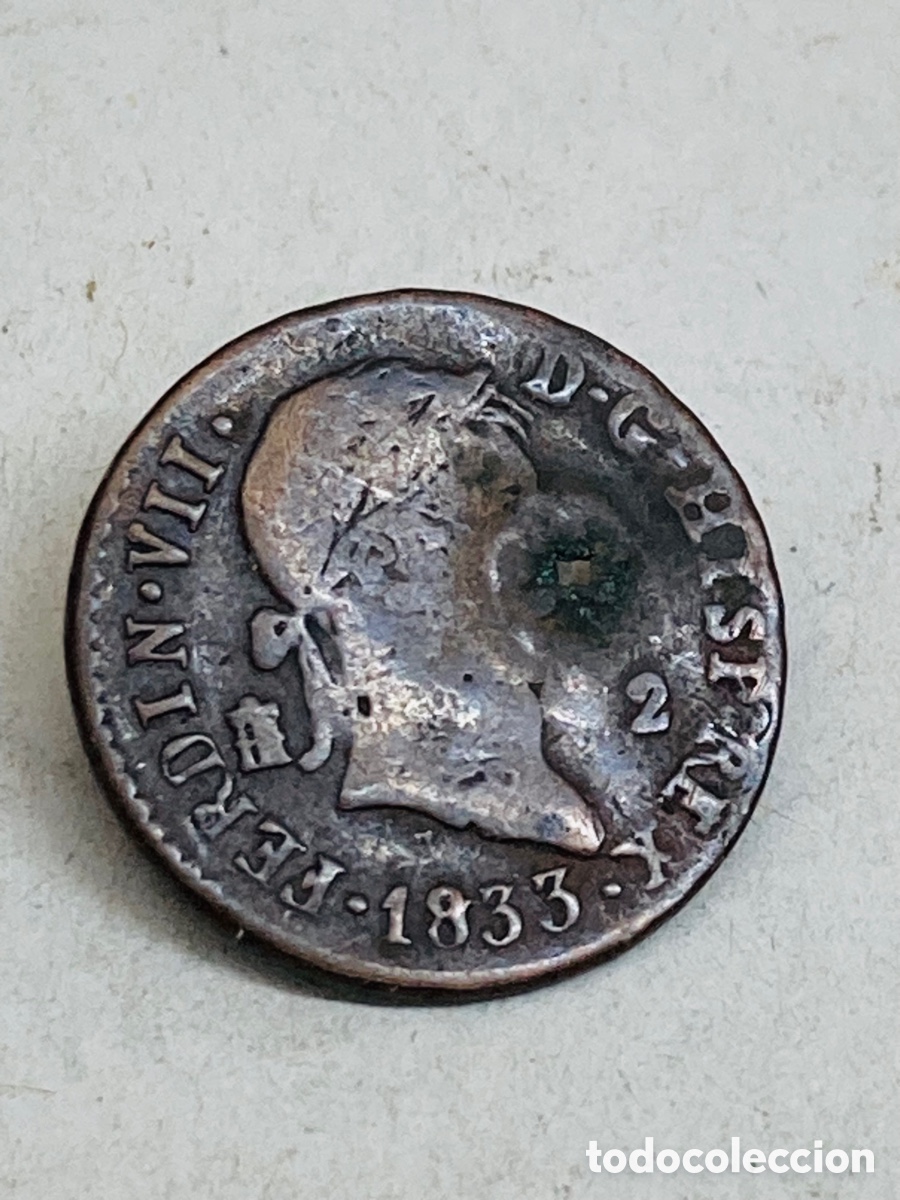 Monedas de Espa&ntilde;a: Moneda dos reales 1833 - Foto 1