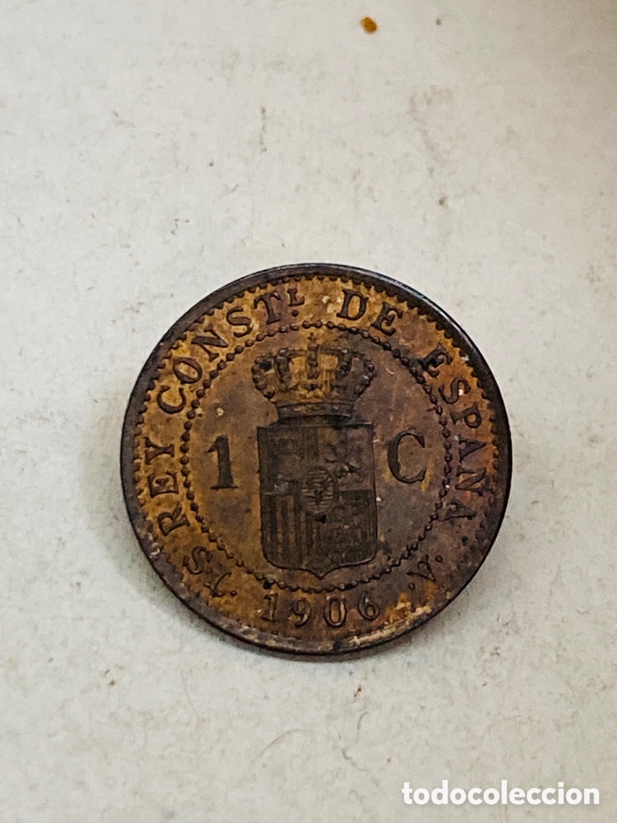 Monedas de Espa&ntilde;a: Moneda un c&eacute;ntimo 1906 - Foto 1