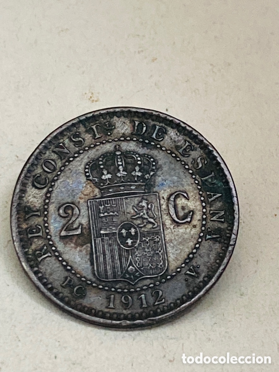 Monedas de Espa&ntilde;a: Moneda de 2 c&eacute;ntimos 1912 - Foto 1