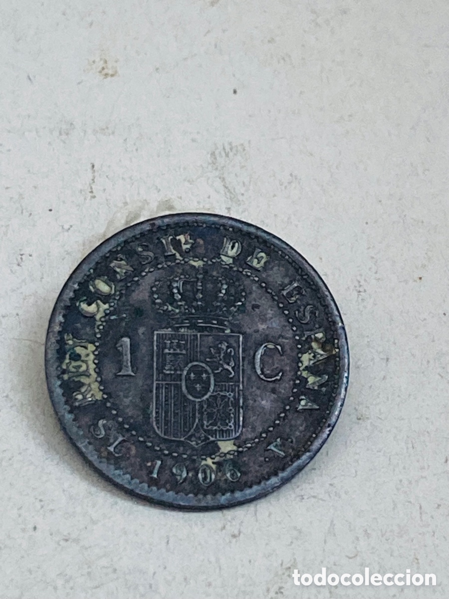 Monedas de Espa&ntilde;a: Moneda de un c&eacute;ntimo 1906 - Foto 1