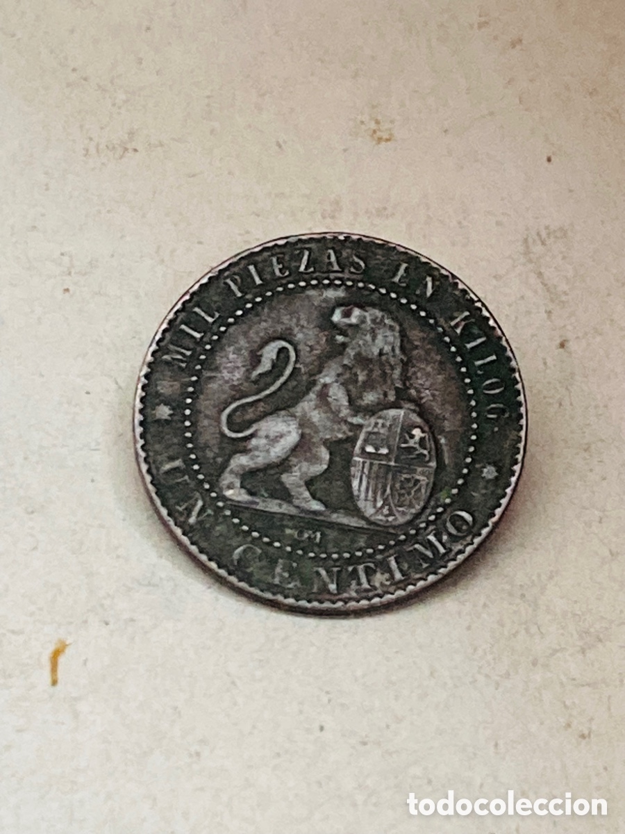 Monedas de Espa&ntilde;a: Moneda un c&eacute;ntimo 1870 - Foto 2
