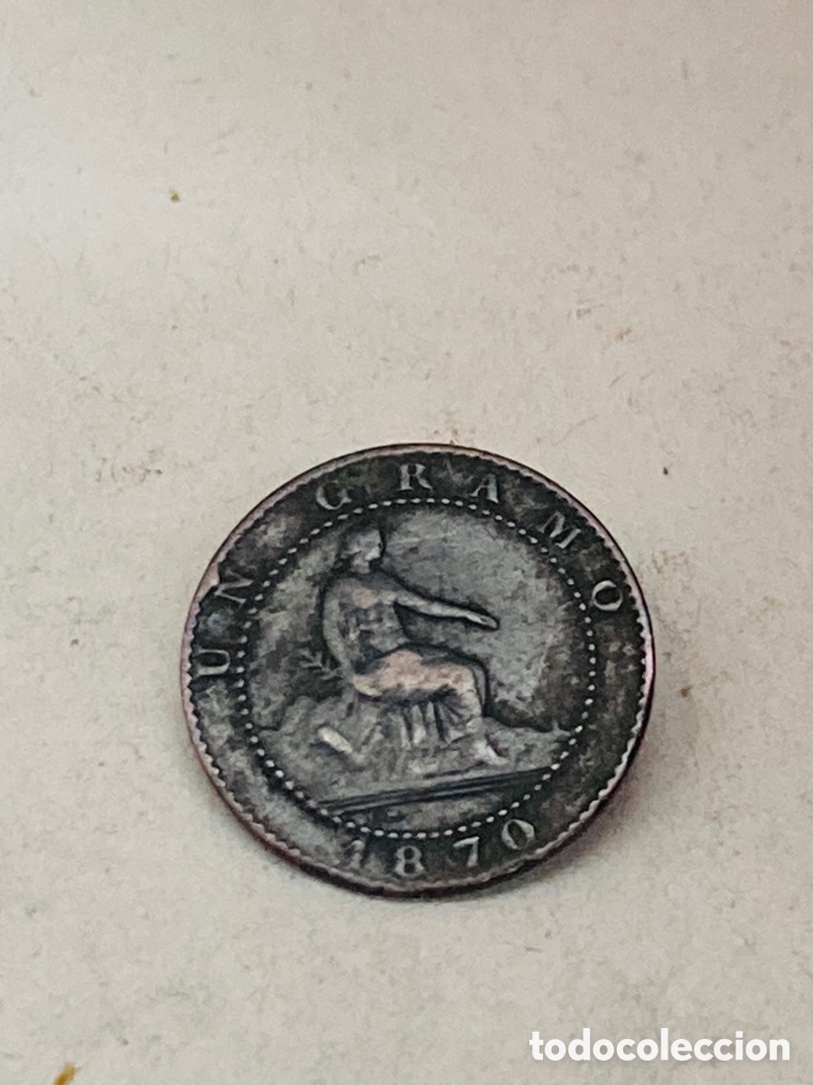 Monedas de Espa&ntilde;a: Moneda un c&eacute;ntimo 1870 - Foto 1