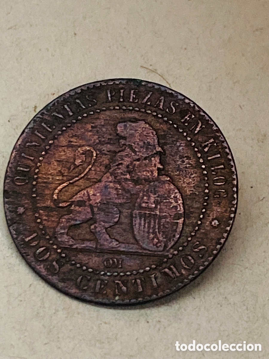 Monedas de Espa&ntilde;a: Moneda dos c&eacute;ntimos 1870 - Foto 1