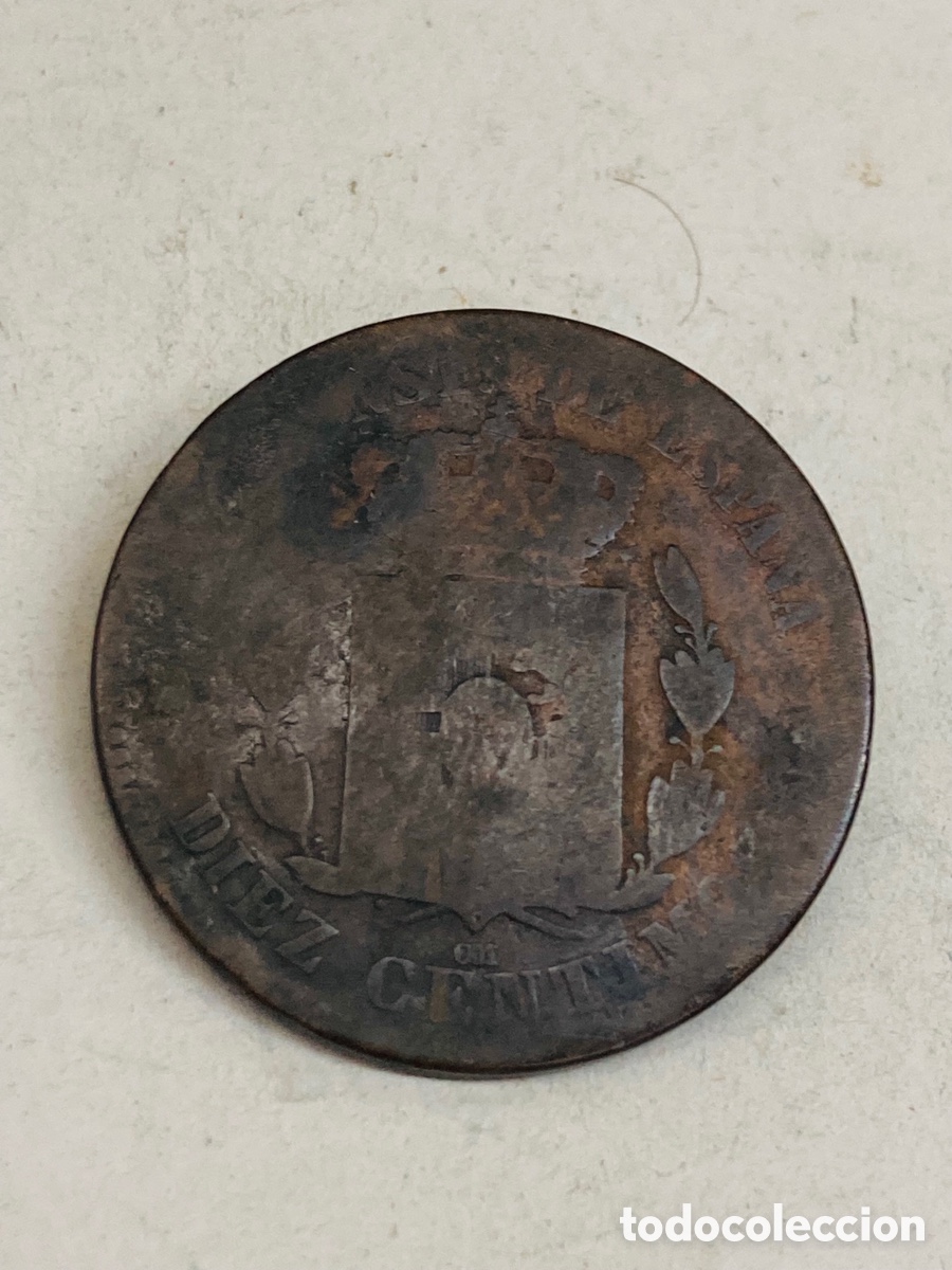 Monedas de Espa&ntilde;a: Moneda de diez c&eacute;ntimos 1879 - Foto 2