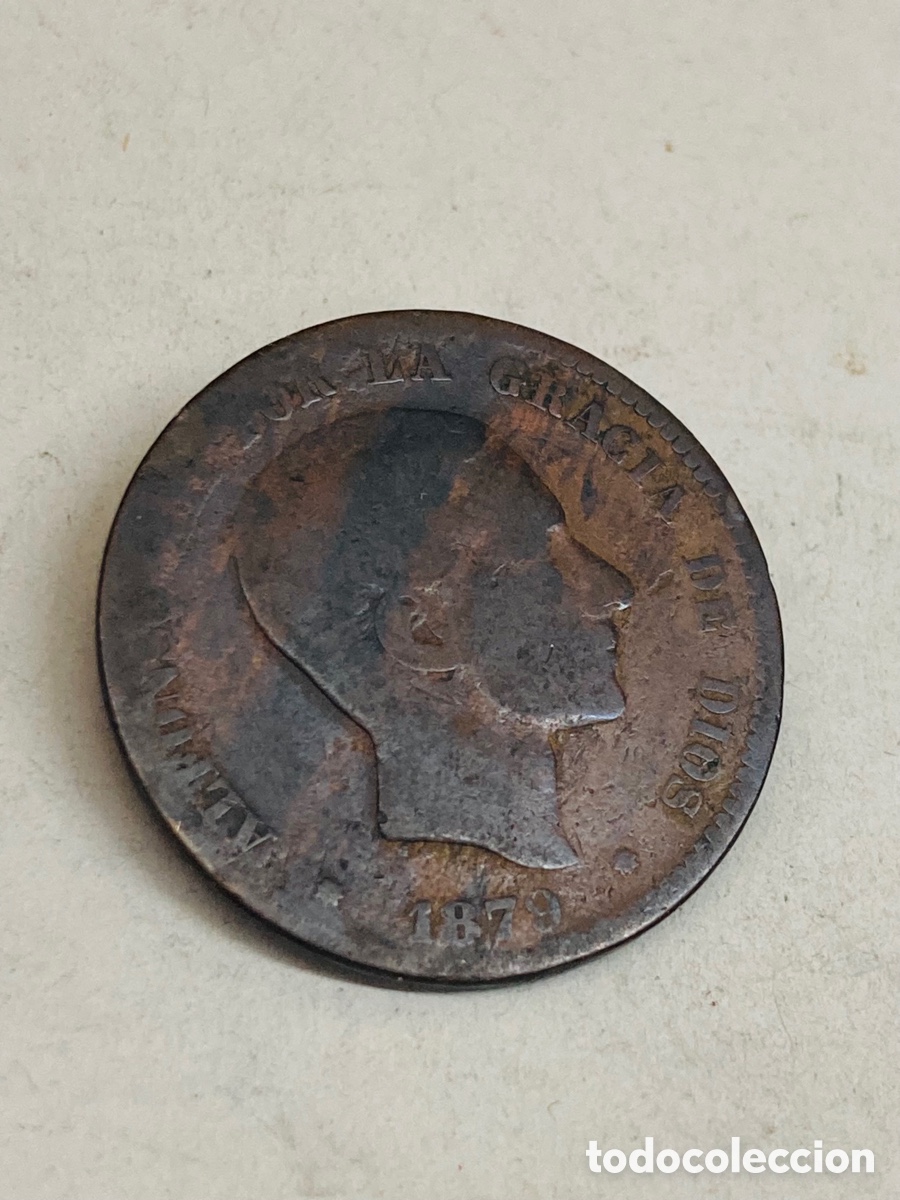 Monedas de Espa&ntilde;a: Moneda de diez c&eacute;ntimos 1879 - Foto 1