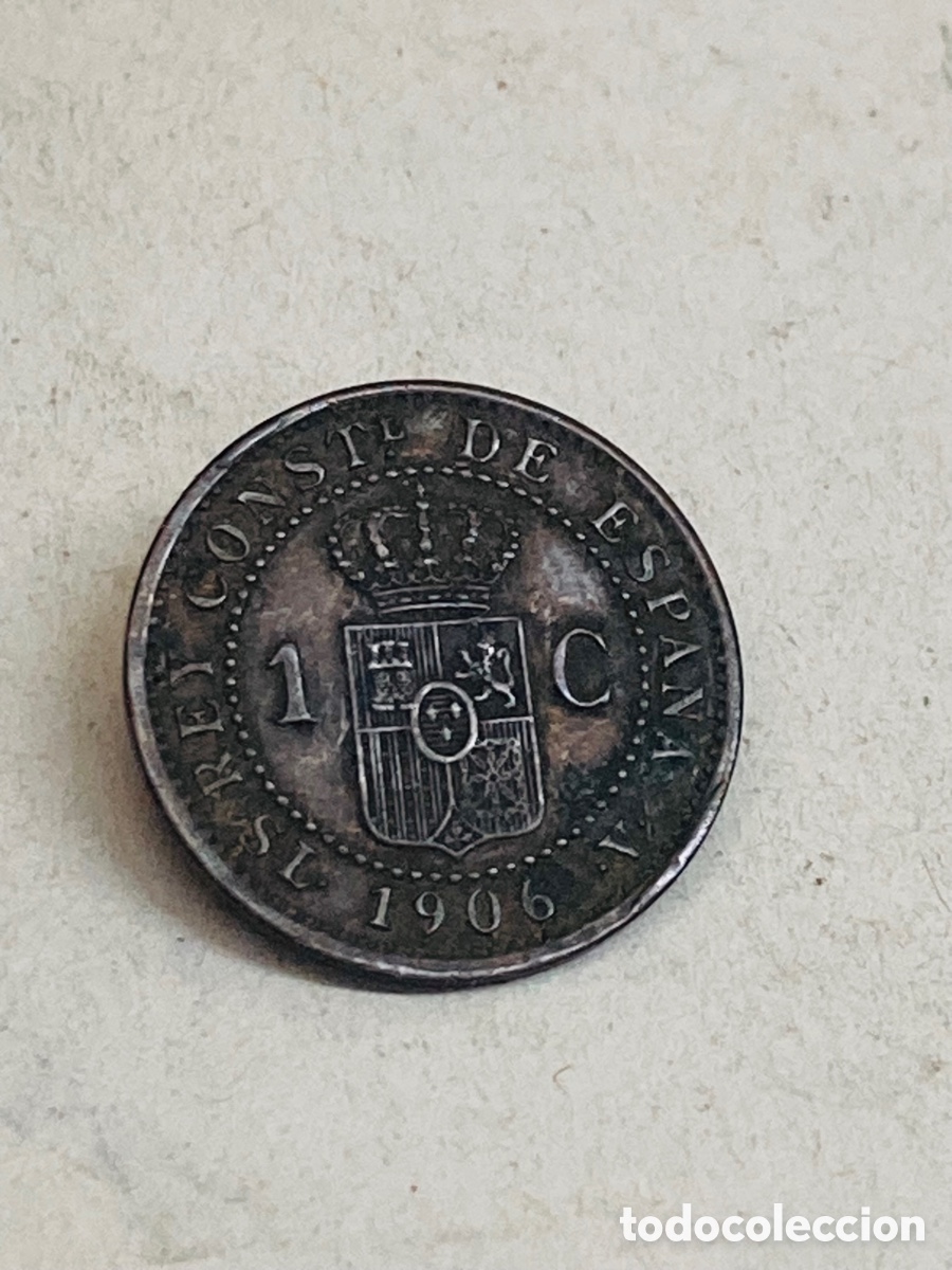 Monedas de Espa&ntilde;a: Moneda un c&eacute;ntimo 1906 - Foto 1