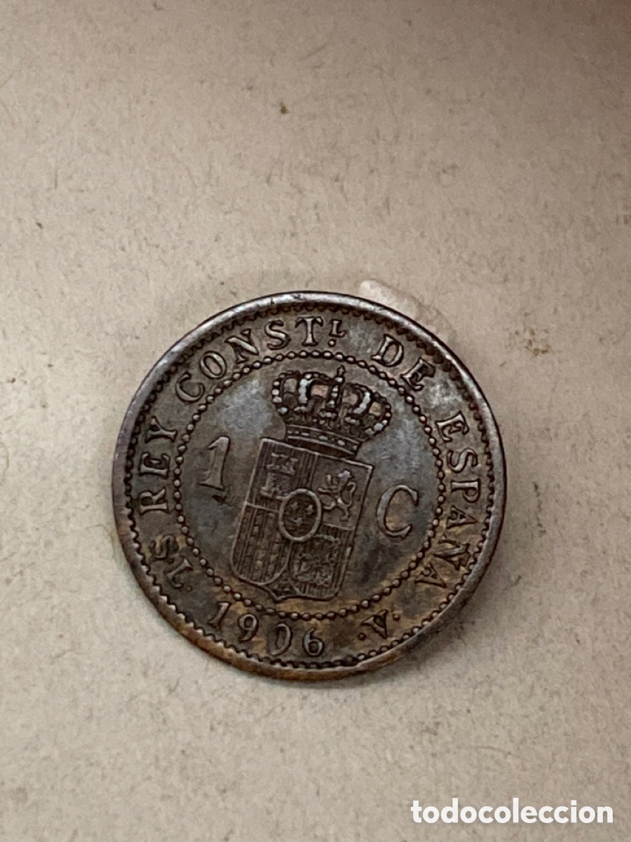 Monedas de Espa&ntilde;a: Moneda un c&eacute;ntimo 1906 - Foto 1